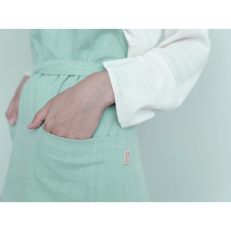 Stickling Premium Ramie Apron Made of 100% Natural Fibre with