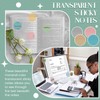 Sabary 500 Sheets Transparent Sticky Notes Round Translucent Sticky Notes