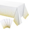 Tegeme Rectangular Polyvinyl Chloride Tablecloth, 54 x 108 inches, White,