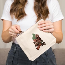 Lantern Press Smokey Bear and Woodland Creatures, Only You Can Prevent Wildfires, 100% Cotton Zipper Pouch, Travel Accessory, Go Bag