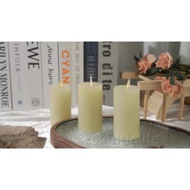 Luminara 2pcs Luminara Flameless LED Wax Candles ,Remote Moving Wick1.75" × 3"