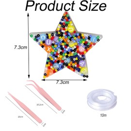 4 PCS Picky Pad Reusable Sensory Kit, 1 Star-Shaped Pad with 1 10m Elastic Rope and 2 Tweezers, Stress Relief Fidget Toy for Adults and Kids, Focus and Calm Aid