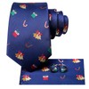Hi-Tie Christmas Ties for Men Vacation Holiday Tie Pocket Square
