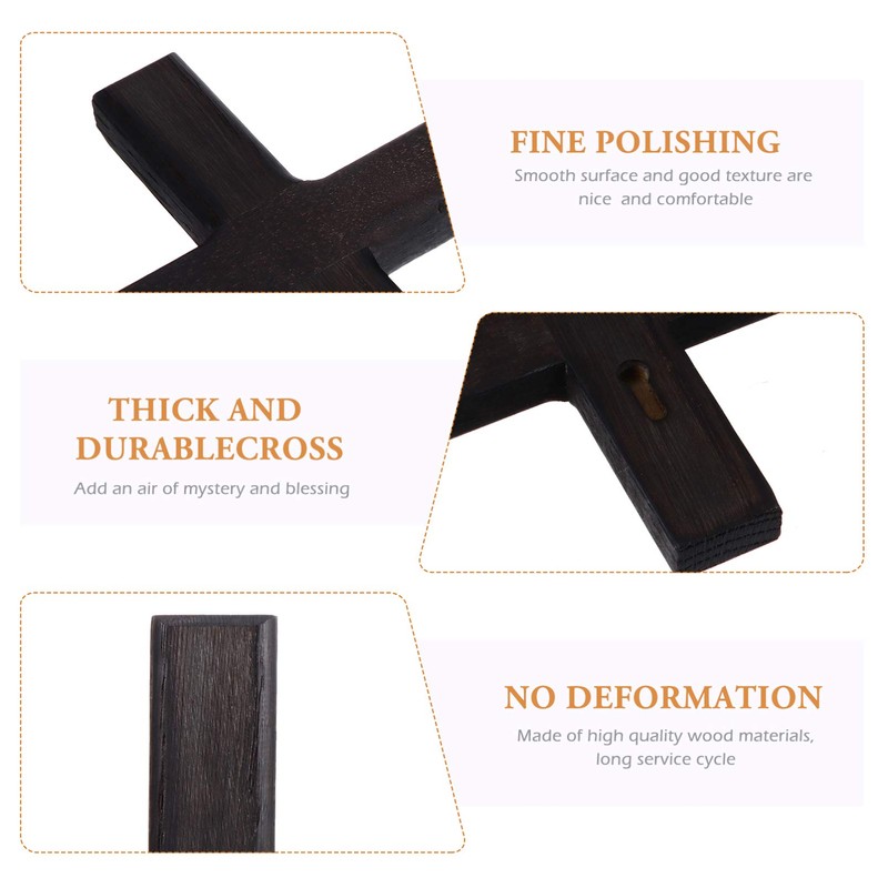 IMIKEYA Wooden Cross: 1pc Christian Wooden Cross Wall Crosses Craft