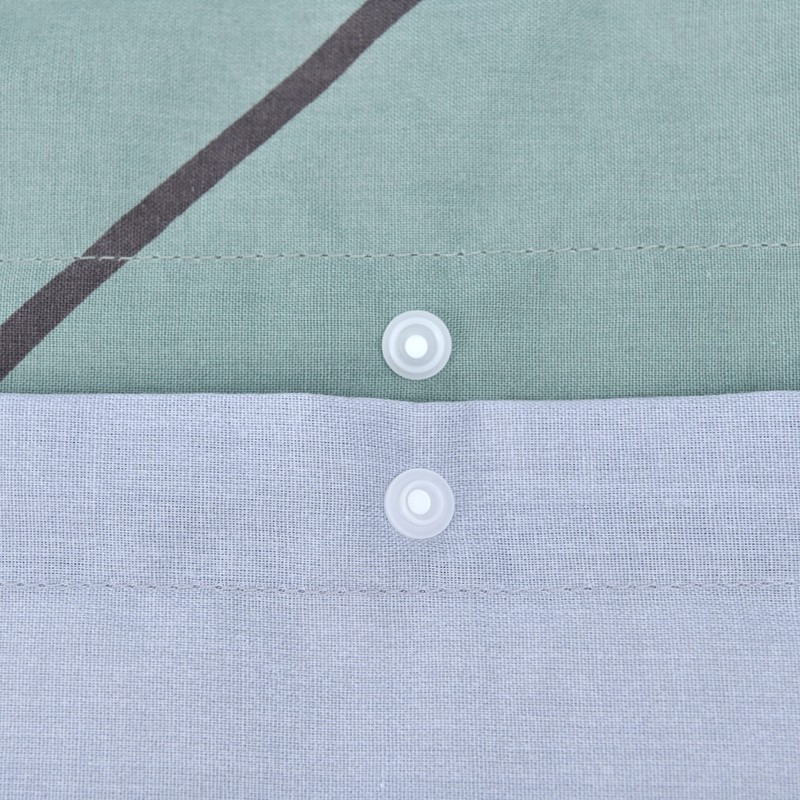 Sleepdown Oversize Geometric Panel Teal Blue Reversible Duvet Cover Quilt