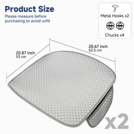 West Llama Car Seat Covers for Summer,Ice Silk Bottom Seat Covers for Cars Include 2 Piece Front Driver Seat Pad Mat Universal Fits 90% SUVs,Cars,Sedans(2Piece-Gray)