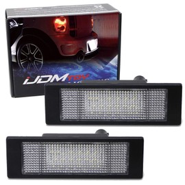 iJDMTOY OEM-Fit 3W Full LED License Plate Light Kit Compatible With MINI Cooper R55 R60 R61 (2007-11 Clubman, 2011-16 Countryman, 2013-16 Paceman), Powered by 18-SMD Xenon White LED Diodes