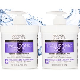 Advanced Clinicals Advanced Clinicals Hyaluronic Acid Body Lotion & Face Moisturizer W/Vitamin E | Hydrating Dry Skin Firming Lotion Minimizes Look Of Wrinkles, Stretch Marks, & Crepey Skin | Skin Care Products, 2pc