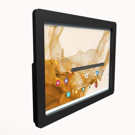TABcare Anti-Theft Acrylic VESA Enclosure for Galaxy TAB S9 FE+ 12.4" with Free Wall Mount Kit & 90-Degree Angle Charge Cable (TAB S9 FE+ 12.4, Black)