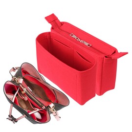 Lckaey Advanced Felt Purse Organizer 2 Packs Bag Organizer Insert Purse Organizer for NeoNoe Noe Series red-1009