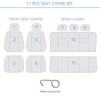 Flying Banner Car Seat Covers Set Front Seats and Rear