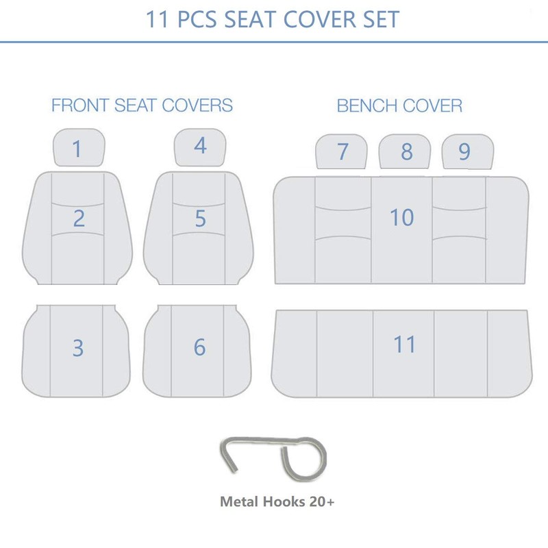 Flying Banner Car Seat Covers Set Front Seats and Rear