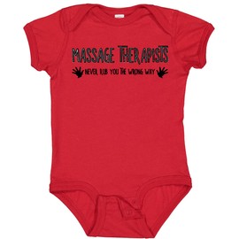 inktastic Massage Therapists Hands Rub Baby Bodysuit Newborn Red 36da6