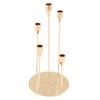 Gold Taper Candle Holders Different Heights 5 Arms Candlestick Holders