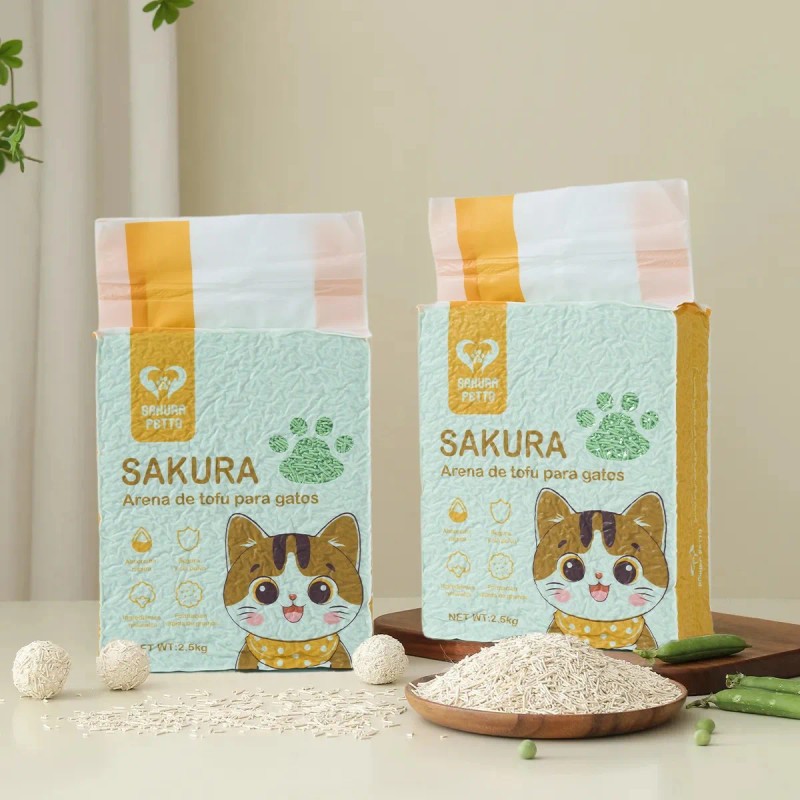 3pcs Tofu Arena Para Gatos 6 Litros Te Verde