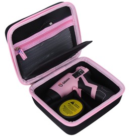 worfty Storage Case for GoGonova Cordless Glue Gun, Hard Waterproof Carrying Case for GoGonova 15s Fast Preheating 2Ah 4V Cordless Hot Glue Gun with Glue Gun Sticks Pocket, Pink, Case Only (Pink)