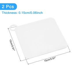 uxcell Silicone Tub Stopper Floor Drain Cover, 6 x 6inch Anti-Odor Bathtub Drain Mat Plugs Sewer Stopper for Kitchen Bathroom Balcony, Square White 2Pcs