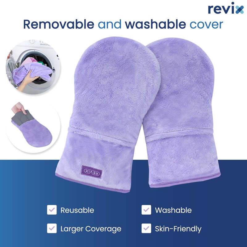 REVIX Microwavable Heating Mittens for Hand and Fingers, Heated Hands