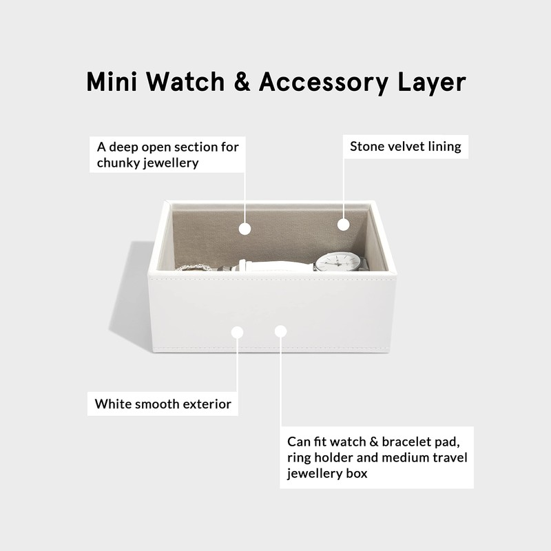 Stackers White Mini Jewellery Box - Set of 2
