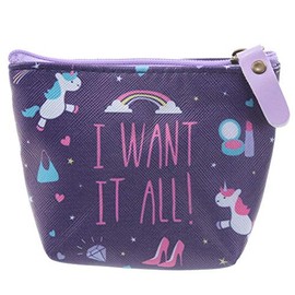 I WANT IT ALL Unicorn PVC Change Purse