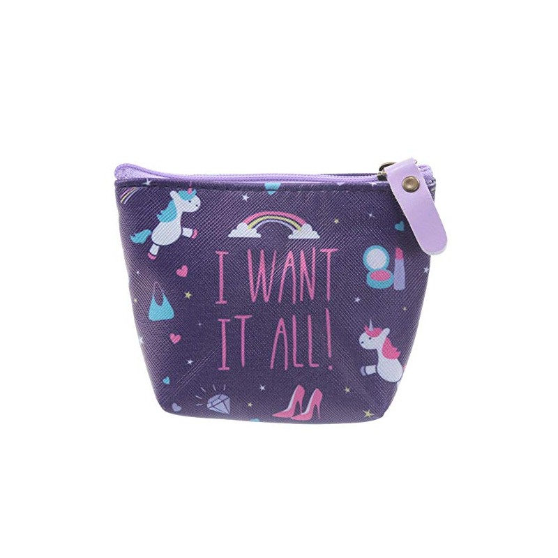 I WANT IT ALL Unicorn PVC Change Purse
