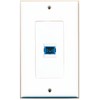 RiteAV 1 Port SC Fiber Singlemode Simplex Wall Plate OVERSIZED