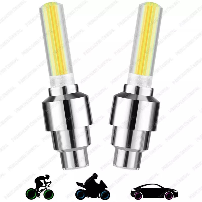 Mercader Digital 10 Pares Luz Led Válvula Llantas Bici Moto