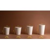FOOGO Green 100x 8oz Disposable Paper Coffee Cups, FSC® Certified,