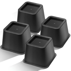 4pcs Bed Risers,Lift Height Furniture Risers,Chair Raisers,Sofa Risers for The Elderly,Square Desk Riser Blocks,Bed Legs Risers,Elephant Feet Chair Risers,Table Risers for Couch,Sofas (3 inch)