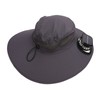 Solar Fan Hat Large Brim Quick Dry Breathable 3 Speeds