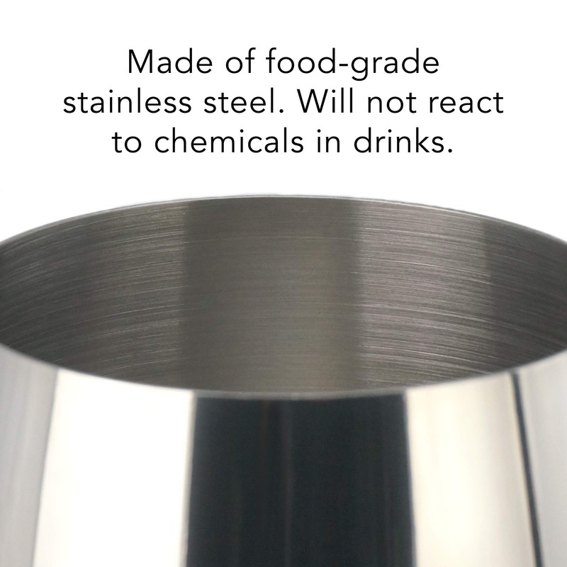 PG Set of 4 Stainless Steel Wine Glass - 18.5oz