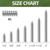 100 PCS #6 x 1/2" White Head Sheet Metal Screws,