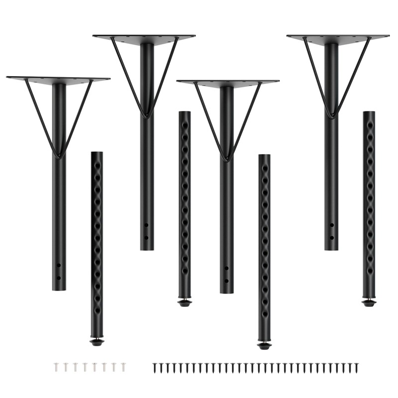 Yuleimy Adjustable Metal Table Legs 19-30 Inch, Heavy Duty Desk