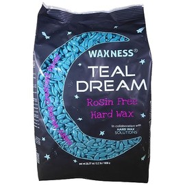 Wax^ness Teal Dream ~ Sparkly Rosin Free Hard Wax Beads 2.2 LB / 1 KG