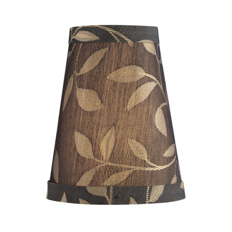 Aspen Creative 51037-2,Hardback Empire Transitional Clip-On Chandelier Shade/Brown Jacquard Textured