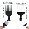 JIUANODD Plastic & Metal Hair Pick Comb Set for Curly