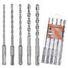 HPMAISON SDS Plus Rotary Hammer Drill Bit Set, 5PCS Cross