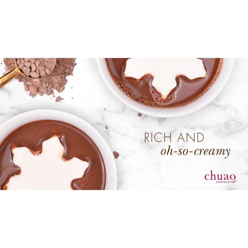 Chuao Chocolatier Deluxious Dark Drinking Chocolate Tins| Gourmet Hot Cocoa