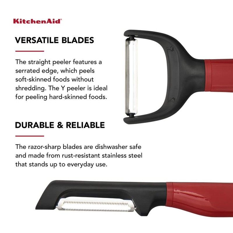 KitchenAid Universal Y and Euro Peeler Set, 8.7-Inch, Empire Red