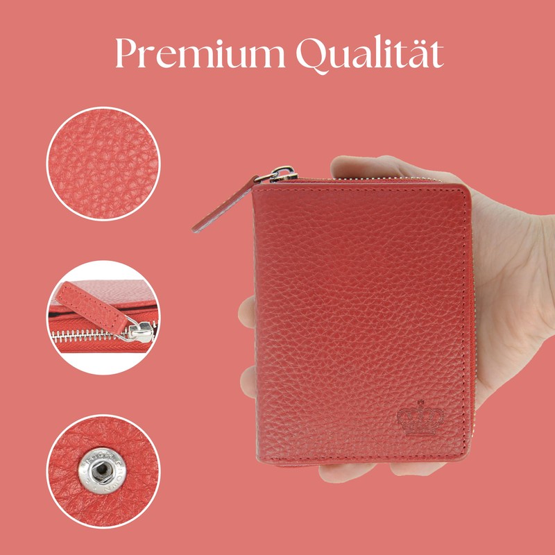 Baur Women's Genuine Leather Wallet with RFID Protection, Small Wallet,