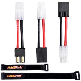 Hobbypark RC Battery/Charger Adapter Connector for Traxxas to Tamiya Plugs with 14AWG Gauge Wire