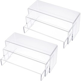 YMJOGGUE Acrylic Clear Acrylic Display Acrylic Stage Figure Decoration U-Shaped Acrylic Stand for Display Collection Case Display Stand Set of 6 (Set D)