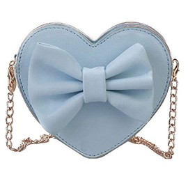MEGAUK Little Girls Cute Bowknot Heart Shaped Shoulder Bag Coin Change Purse Crossbody Princess Handbags Toddler