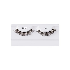 i-ENVY False Lashes Flick'd D-Curl Strip Lashes Volume Bouncy Natural Clear Band Cat Eye Dramatic Trendy Extensions Reusable Eye Lashes (06)