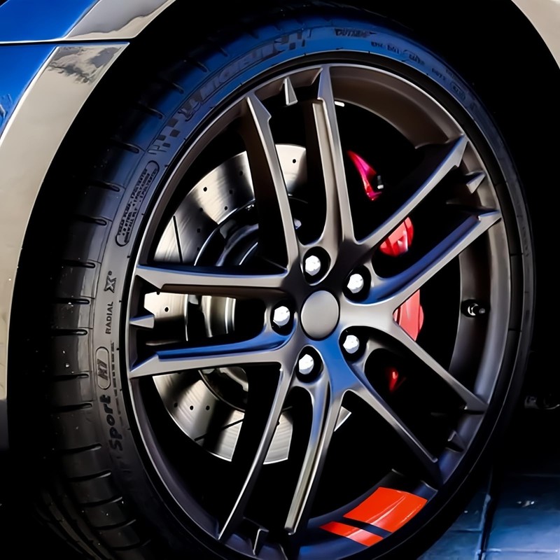6/8pcs Rim Decal Stripes Car Decals for 18-21 Inch Wheels