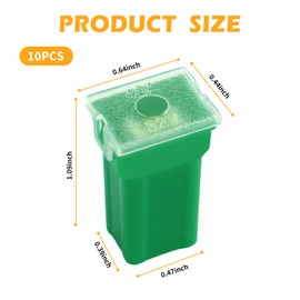 10PCS Car Jcase Fuse Kit,Standard Profile Car Fuses Assortment Kit Avoiding Short Circuits,Universal Slow Blow 40 Amp Cartridge Fuses Car Accessories for Cars,Trucks,SUVs (40A)