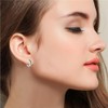 Punk Rivets Clip on Hoop Earrings Set Stainless Steel Spikes