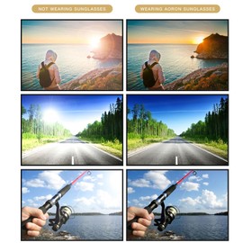 Polarized Cycling Glasses Sports Sunglasses for Men Women Tr90 Unbreakable Frame for Running Fishing Driving Blue Lens