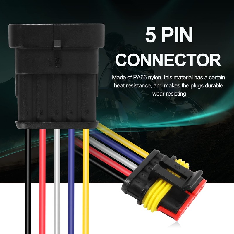 G 5 Pin Way Electrical Wire Connector Male Female Plug