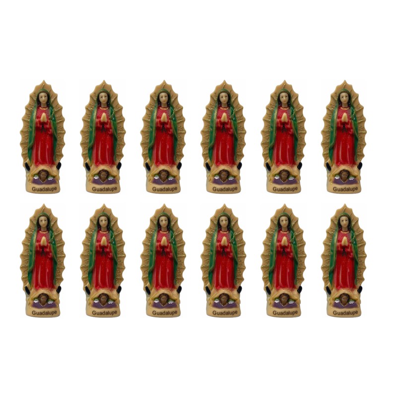 Virgen de Guadalupe Mini 3 Inch Resin Figurines Imagen 12PCS